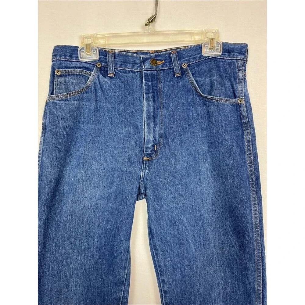 Wrangler Vintage 1990s Slim Fit Cropped Original Wash Blue Jeans